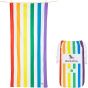  Dock & Bay Microfibre Beach Towel - Rainbow Stripe