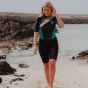 Saltrock Womens 3/2 Core Shortie Wetsuit - Turquoise