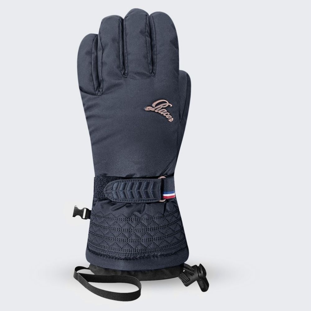 Racer Ladies Goose Down Ski Gloves - Navy 