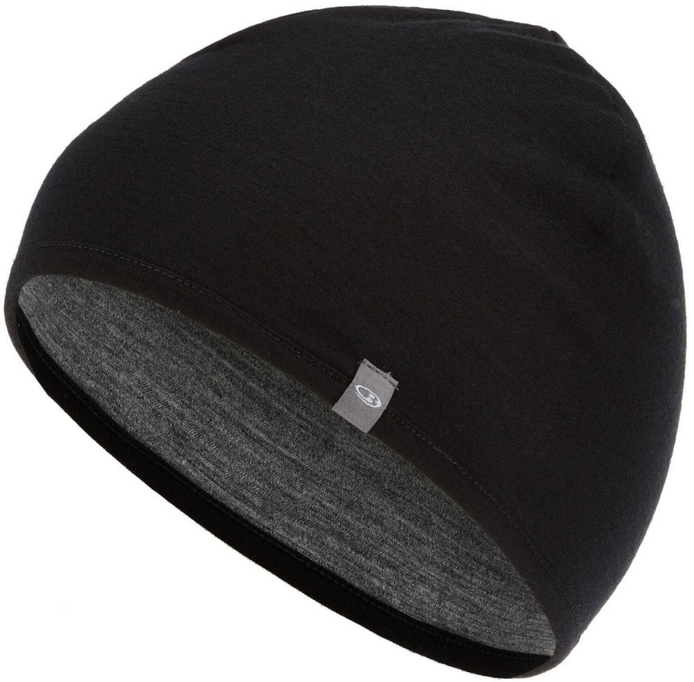 Icebreaker Adult Pocket Hat - Black/Gritstone SAVE 40%