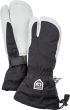 Hestra Army Leather Heli Ladies 3 Finger Ski Gloves - Black