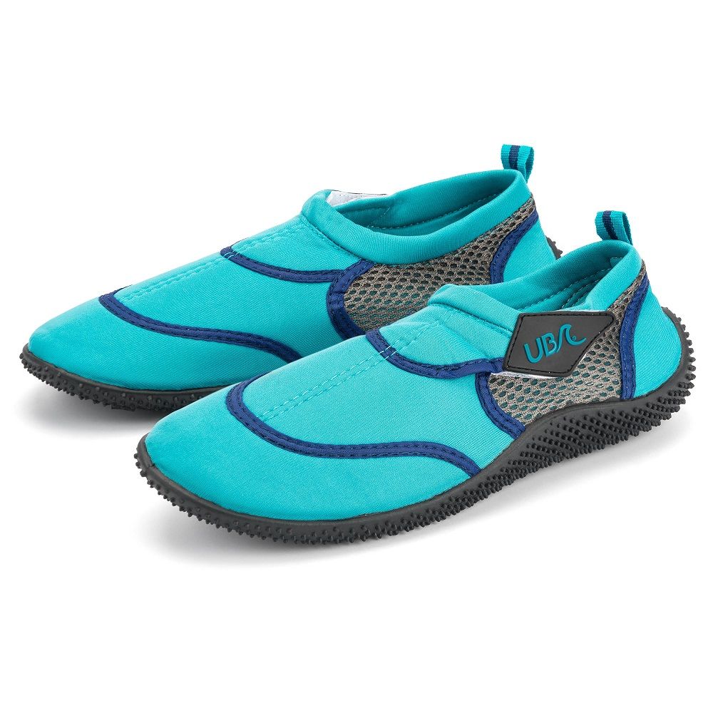 Ladies Velcro Strap Aqua Shoe Teal