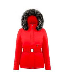 Poivre Blanc Stretch Womens Ski Jacket - Scarlet Red XS, S