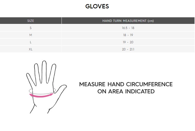 roxy ski gloves size charts